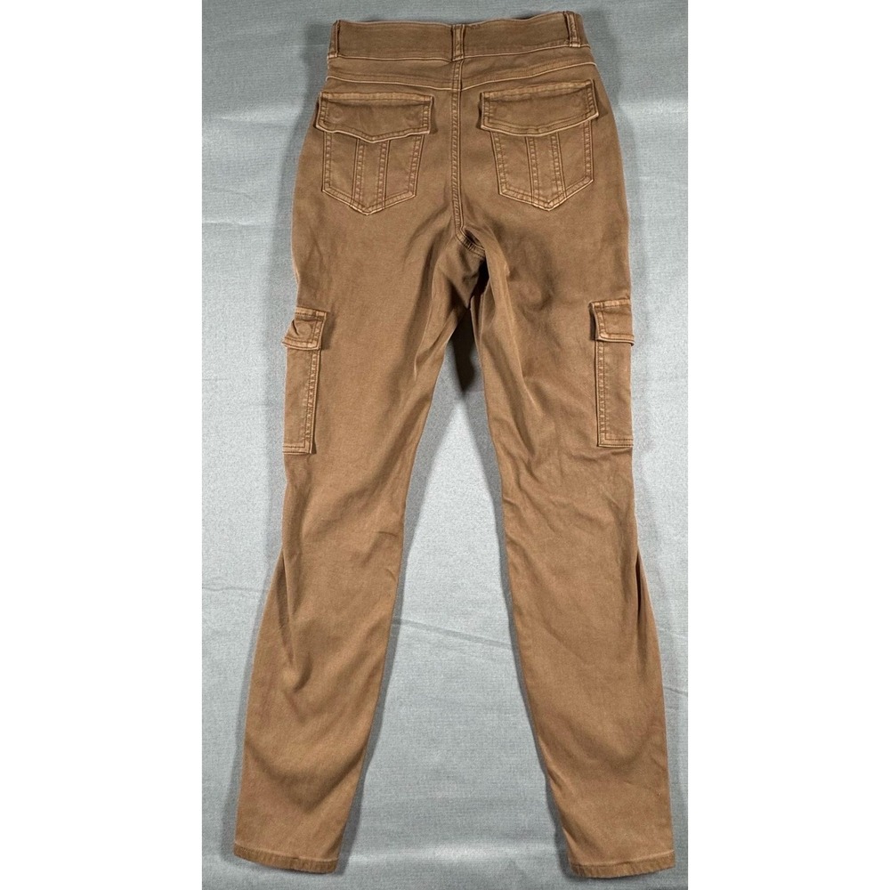 Spanx Pants Womens Small Brown Stretch Twill Ankle Cargo Slim Pull On 20311R NEW